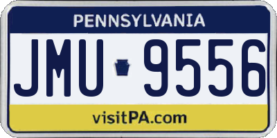 PA license plate JMU9556