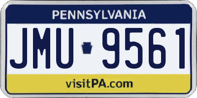 PA license plate JMU9561