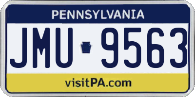 PA license plate JMU9563