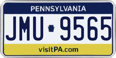 PA license plate JMU9565