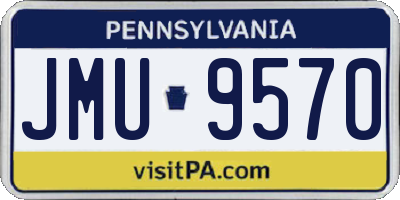 PA license plate JMU9570