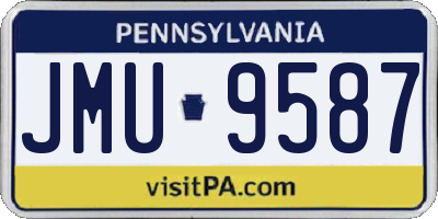 PA license plate JMU9587