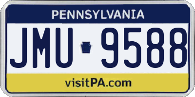 PA license plate JMU9588
