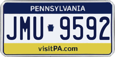 PA license plate JMU9592