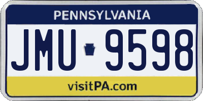 PA license plate JMU9598