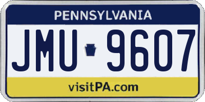 PA license plate JMU9607