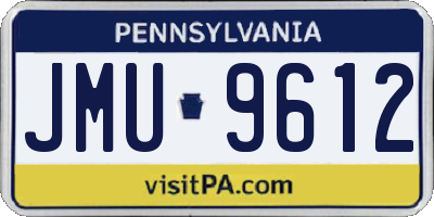 PA license plate JMU9612