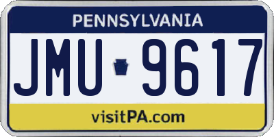 PA license plate JMU9617
