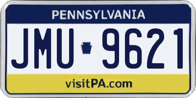PA license plate JMU9621
