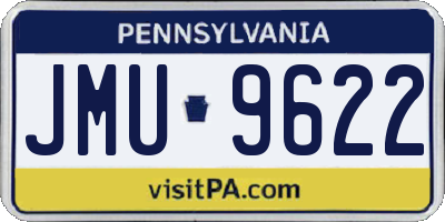 PA license plate JMU9622