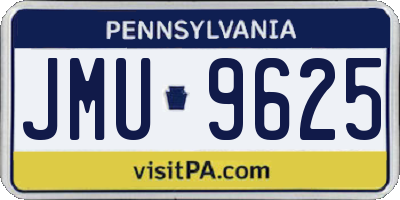 PA license plate JMU9625