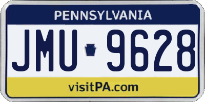 PA license plate JMU9628