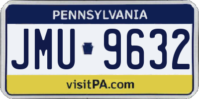 PA license plate JMU9632