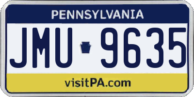 PA license plate JMU9635