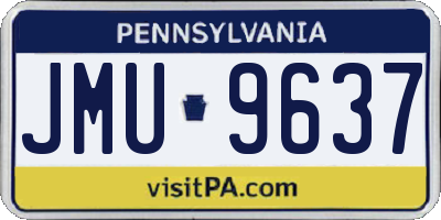 PA license plate JMU9637