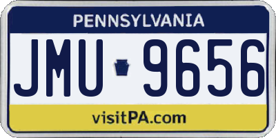 PA license plate JMU9656