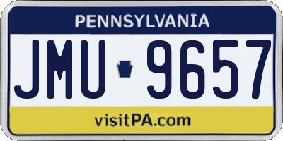 PA license plate JMU9657