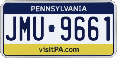 PA license plate JMU9661
