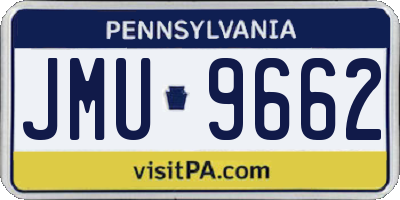 PA license plate JMU9662