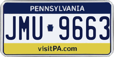 PA license plate JMU9663