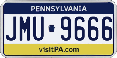 PA license plate JMU9666