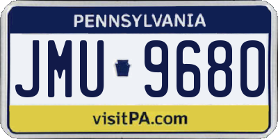 PA license plate JMU9680