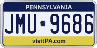 PA license plate JMU9686