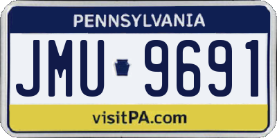PA license plate JMU9691