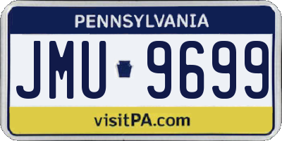 PA license plate JMU9699