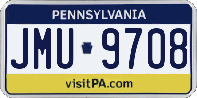 PA license plate JMU9708