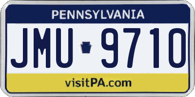 PA license plate JMU9710