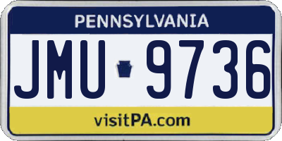 PA license plate JMU9736