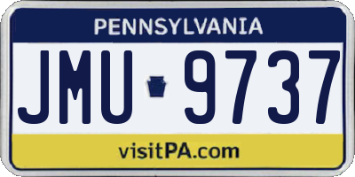 PA license plate JMU9737