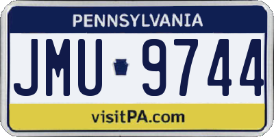 PA license plate JMU9744
