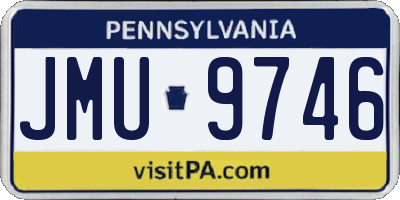 PA license plate JMU9746