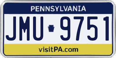 PA license plate JMU9751