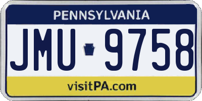PA license plate JMU9758