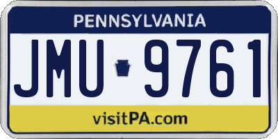 PA license plate JMU9761