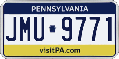 PA license plate JMU9771