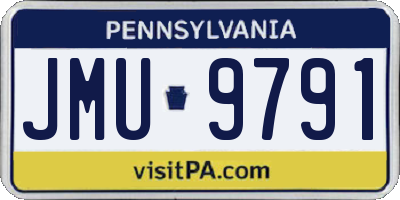 PA license plate JMU9791