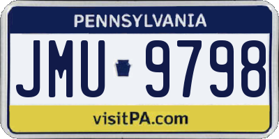 PA license plate JMU9798