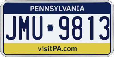 PA license plate JMU9813
