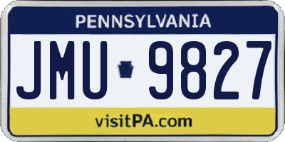 PA license plate JMU9827