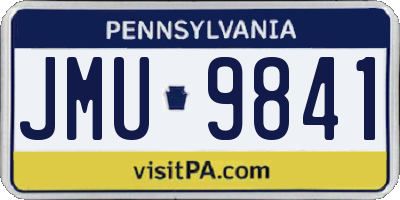 PA license plate JMU9841