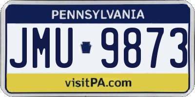 PA license plate JMU9873