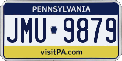 PA license plate JMU9879