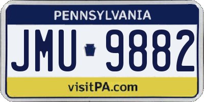 PA license plate JMU9882