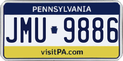 PA license plate JMU9886