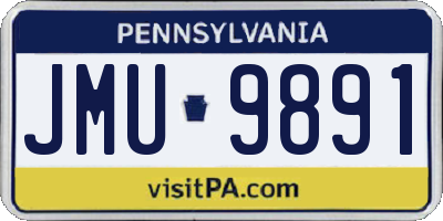 PA license plate JMU9891