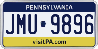 PA license plate JMU9896